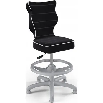 OTOČNÁ ŽIDLE PRO DĚTI s podnožkou Petit ČERNÁ Jasmine r.3