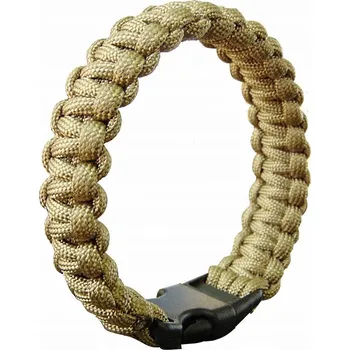 Vybavení pro přežití Náramek pro přežití Paracord MFH, 23 mm, kojotí barva, odolný, velikost M