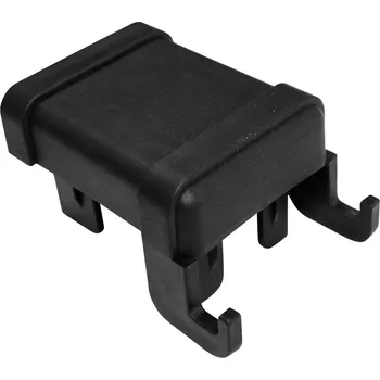 Příslušenství pro plot PILECKÝ s.r.o. - Čepička PVC pro sloupek PILODEL® 60 × 40 mm s háčky na čele, černá