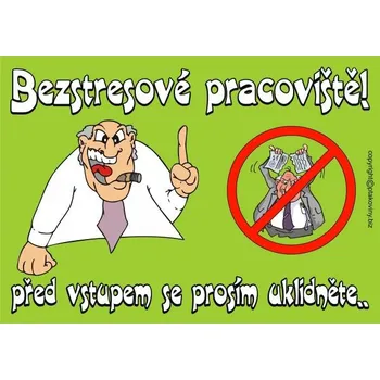 Žertovný předmět Certifikát Bezstresové pracoviště