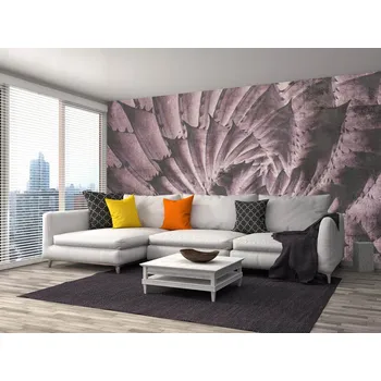 Fototapeta DIMEX | Samolepicí vliesová fototapeta na zeď Abstrakt kaktus MA-5-0352 | 375 x 250 cm | fialová, černá + Samolepicí vliesová fototapeta na stěnu DIMEX Abstrakt kaktus MA50352 v rozměru 375 x 250 cm