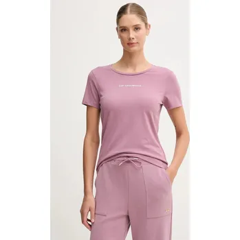 Dámské tričko Tričko EA7 Emporio Armani dámské, růžová barva, AF12115.7W000798 34X, vel. XS