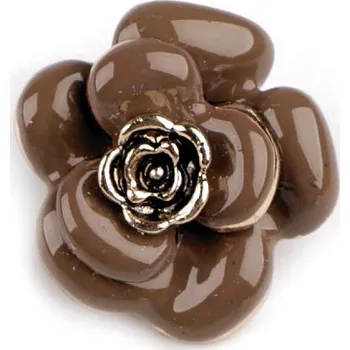 Brož Brož květ Balení: 1 ks, Varianta: 6 béžová tmavá - 8596475624480