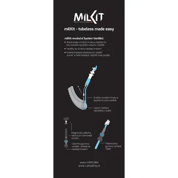 Duše na kolo milKit bezdušové ventilky 55 mm (balení 20 kusů)