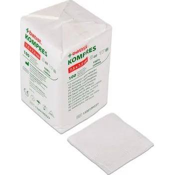Kompres BATIST Gázový kompres nesterilní, 8 vrstev, 7,5x7,5 cm, 100 ks
