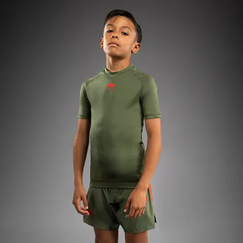 Rashguard Dětský Rashguard VENUM Contender Kr. rukáv - zelené - VENUM-05610-015 Velikosti: 12let