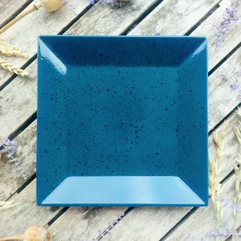 Talíř ACTUAL BUFFET talíř mělký čtvercový 27 cm, modrý, G. Benedikt 1882 (Porcelánový talíř 2. jakost)