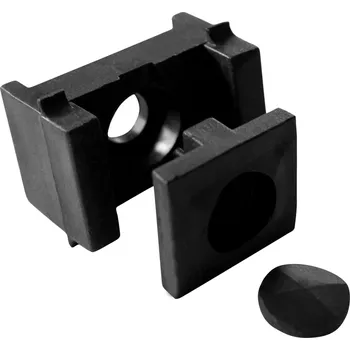 Příslušenství pro plot PILECKÝ s.r.o. - Příchytka PVC pro panely PILOFOR - PRO na sloupek 60 × 40mm, černá