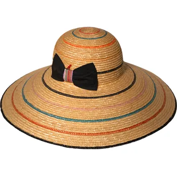 Klobouk Luxusní dámský slaměný klobouk s velkou krempou - Marone Velikost: Unisize (S-XL)