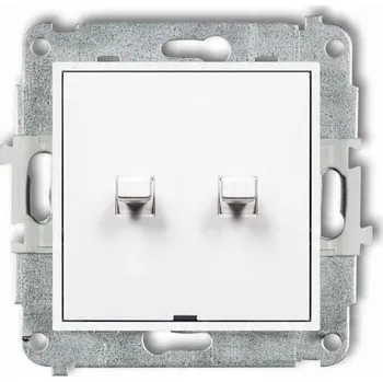 vypínač Žaluziový vypínač Klasik, Podomítkový Karlik bílý MWPUS-8