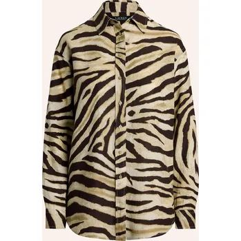 Dámská halenka Lauren Ralph Lauren Dámská Lněná Košilová Halenka, světle...