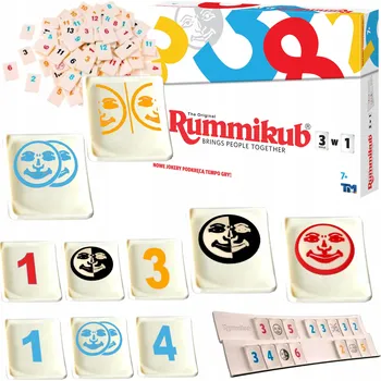Desková hra Stolní hra Logická hra Rummikub 3v1 LMD8613 TM Toys