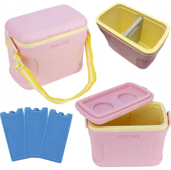 Lednice Turistická lednice s popruhem 8L Růžová PINNACLE + 4 chladicí vložky