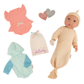 Panenka 35 cm s překvapením Gender Reveal LullaBaby
