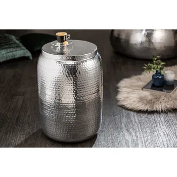 Konferenční stolek Odkládací stolek - Orient Storage, 35 cm, stříbrný