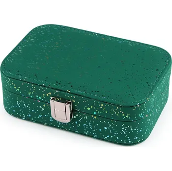Módní doplněk Malá šperkovnice 10x15x5 cm Balení: 1 ks, Varianta: 2 zelená tmavá - 8596475628907