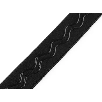 Galanterie Pruženka šíře 25 mm se silikonem Balení: 1 m, Varianta: 2 černá - 8596475602976