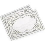 Prostírání textilní vyšívané 32x45 cm Balení: 2 ks, Varianta: 3 (32x45 cm) zelená - 8596475631877