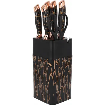 UNIVERZÁLNÍ SADA 5 KUCHYŇSKÝCH NOŽŮ + BROUSEK A NŮŽKY