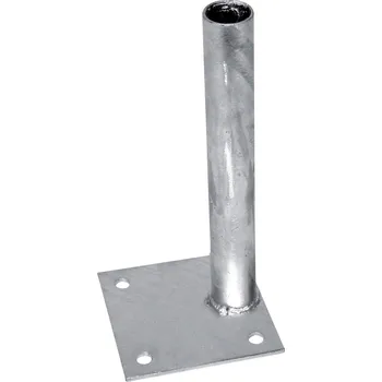 PILECKÝ s.r.o. - Patka Zn k montáži kulatého sloupku excentrická na betonový základ pro sloupky o průměru 48 mm