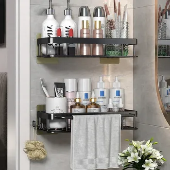 Koupelnový nábytek ZÁVĚSNÁ KOUPELNOVÁ POLICE DO SPRCHY 2 KS LOFT