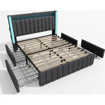 Postel Jednolůžková dřevěná postel Arhatreya 160x200 cm šedá