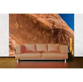 Fototapeta DIMEX | Samolepicí vliesová fototapeta na zeď Dinosaur National Monument MA-5-1620 | 375 x 250 cm | modrá, oranžová, hnědá + Samolepicí vliesová fototapeta na stěnu DIMEX Dinosaur National Monument MA51620 v rozměru 375 x 250 cm