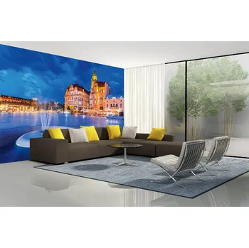 Fototapeta DIMEX | Samolepicí vliesová fototapeta na zeď Oradea, Rumunsko MA-5-1076 | 375 x 250 cm | modrá, žlutá, oranžová + Samolepicí vliesová fototapeta na stěnu DIMEX Oradea, Rumunsko MA51076 v rozměru 375 x 250 cm