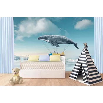 Fototapeta DIMEX | Samolepicí vliesová fototapeta na zeď Cesta do snu MA-5-1259 | 375 x 250 cm | modrá, žlutá, šedá + Samolepicí vliesová fototapeta na stěnu DIMEX Cesta do snu MA51259 v rozměru 375 x 250 cm