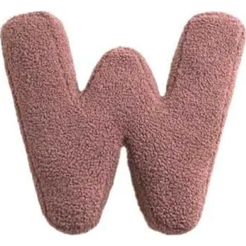 Dekorace do dětského pokoje MEALINI Plyšové písmeno Růžové W