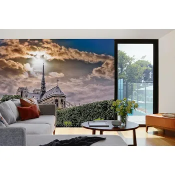 Fototapeta DIMEX | Samolepicí vliesová fototapeta na zeď Krásná obloha MA-5-1022 | 375 x 250 cm | zelená, modrá, bílá, béžová, šedá + Samolepicí vliesová fototapeta na stěnu DIMEX Krásná obloha MA51022 v rozměru 375 x 250 cm