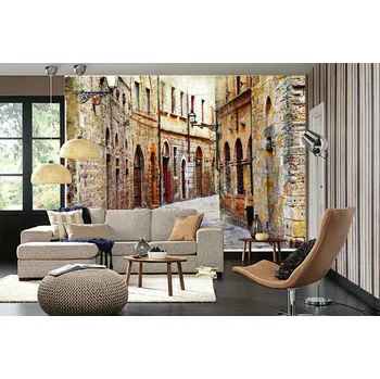 Fototapeta DIMEX | Samolepicí vliesová fototapeta na zeď Voltera Toskánsko MA-5-0706 | 375 x 250 cm | šedá + Samolepicí vliesová fototapeta na stěnu DIMEX Voltera Toskánsko MA50706 v rozměru 375 x 250 cm