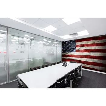 Fototapeta DIMEX | Samolepicí vliesová fototapeta na zeď Vintage americká vlajka MA-5-1508 | 375 x 250 cm | modrá, červená, bílá + Samolepicí vliesová fototapeta na stěnu DIMEX Vintage americká vlajka MA51508 v rozměru 375 x 250 cm