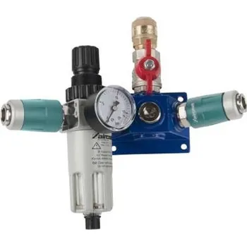 Kompresor BOW Koncová krabice se 2 bezp. rychlospojkami, kohoutem a regul. tlaku s filtrem 12 bar, Ř 15 mm, 2159415