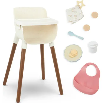 Panenka Židlička jídelní pro panenky s doplňky LullaBaby