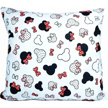 Polštář Povlak Minnie Mouse Mini Mickey 40x40 bílý polštář pro děti
