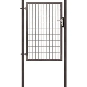 Plot PILECKÝ s.r.o. - Jednokřídlá branka PILOFOR® SUPER poplastovaná (Zn + PVC) - antracit, rozměr 1090 × 1980 mm