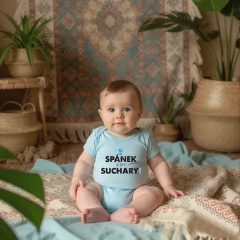 Kojenecký body Body SPÁNEK JE PRO SUCHARY - MODRÁ Barva: Modrá, Velikost: 62 (0-3 měsíců)
