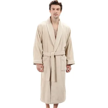 Pánský župan Soft Cotton Pánský župan LORD, Béžová, 450 g / m², Česaná prémiová bavlna 100%, Dlouhý - vel. M