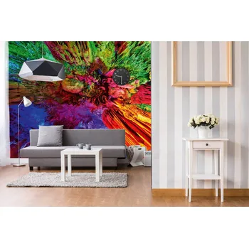 Fototapeta DIMEX | Samolepicí vliesová fototapeta na zeď Barevné stalaktity MA-5-1745 | 375 x 250 cm | zelená, modrá, červená, oranžová, růžová + Samolepicí vliesová fototapeta na stěnu DIMEX Barevné stalaktity MA51745 v rozměru 375 x 250 cm