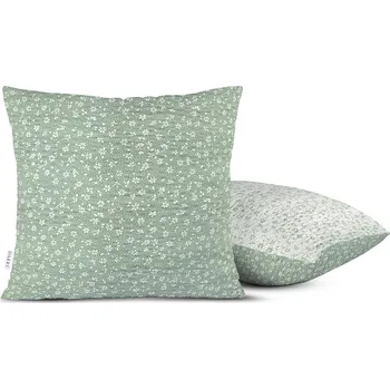 Povlak na dekorativní polštářek DARRÉ Krepový povlak na polštář Venkov - mint - duo Velikost: 40 x 40