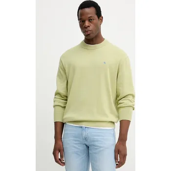 Pánský svetr Bavlněný svetr Calvin Klein Jeans LV04RC309G zelená 77X, vel. S