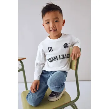 Bavlněné tričko s dlouhým rukávem Mayoral 4075.5A.Mini.9BYA béžová 01X, vel. 98