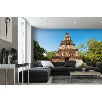 Fototapeta DIMEX | Samolepicí vliesová fototapeta na zeď Satmahal Prasadaya MA-5-1207 | 375 x 250 cm | zelená, modrá, hnědá + Samolepicí vliesová fototapeta na stěnu DIMEX Satmahal Prasadaya MA51207 v rozměru 375 x 250 cm