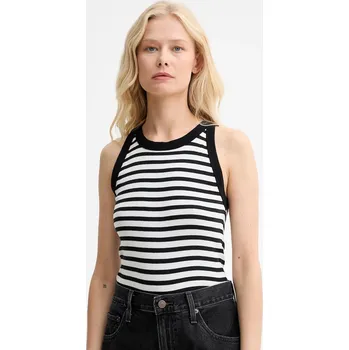 Bavlněný top Marc O'Polo černá barva, 506211250053 99X, vel. XS