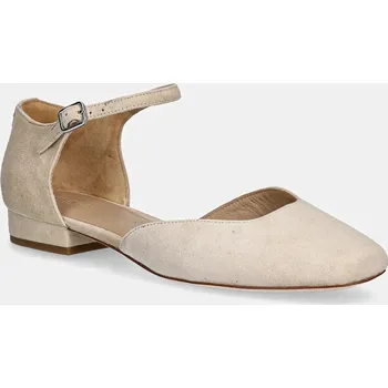 Dámské baleríny Semišové baleríny Lauren Ralph Lauren Emellie Mj béžová barva, 802974359001 802974359001.101 08X, EUR 36.5