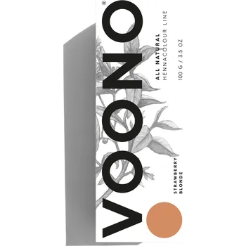 Barva na vlasy VOONO Přírodní hennová barva na vlasy Strawberry Blonde 100 g