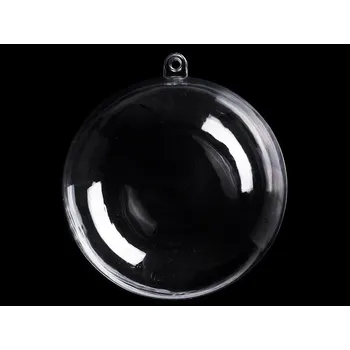 Plastová koule Ø10 cm dvoudílná Balení: 1 ks, Varianta: transparent - 8591149616310