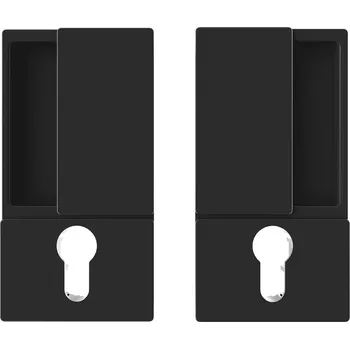 Nábytkové kování AGB - Mušle WAVE na otočné dveře PZ Povrch: BS - černá mat