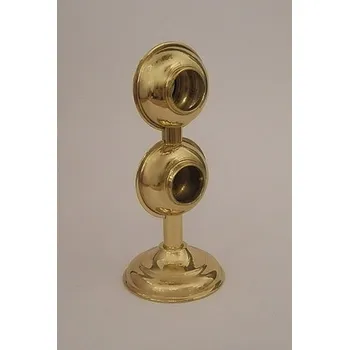 Věšák Držák na garnýž - dvojitý nástěnný-středový Barva: mosaz leštěná